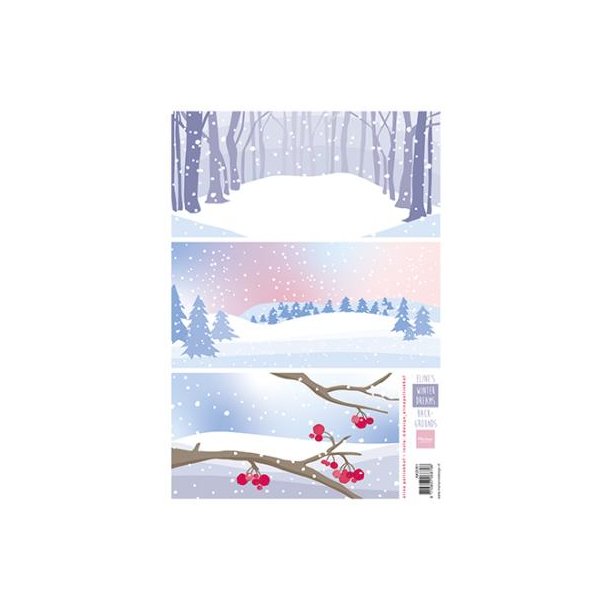 Marianne Design: "Eline's Winter Dreams Backgrounds"