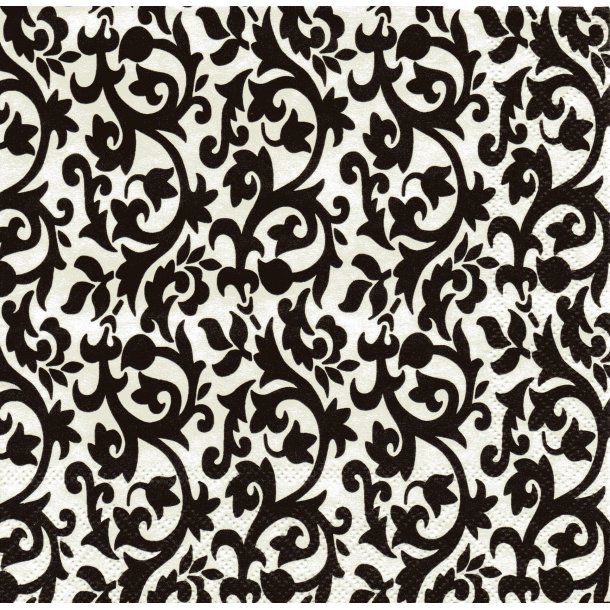 Ambiente: "Classic Damask" - black 