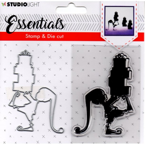 Studio Light Stamp and Die "Pixy with Gifts"  