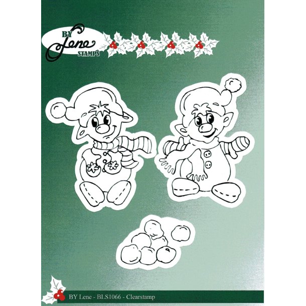 By Lene: Stempel "Nisser med snebolde"  