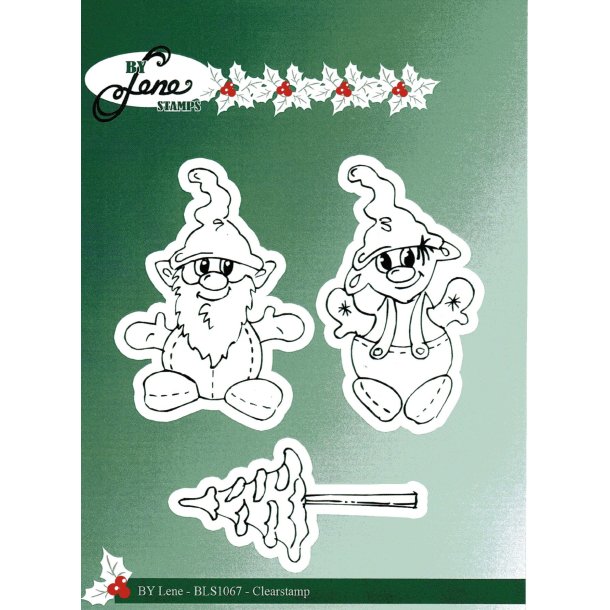 By Lene: Stempel "Nisser med juletr"  