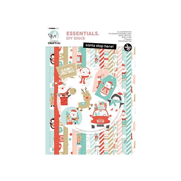 StudioLight: "Santa Stop Here" - A4 DIY Block
