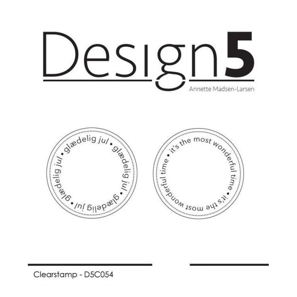 Design5 Stempel: "Circles - Gldelig Jul"  