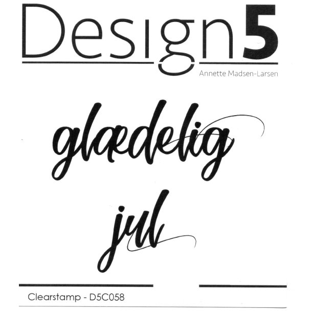 Design5 Stempel+skyggedie "Gldelig Jul"  