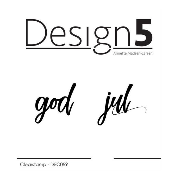 Design5 Stempel+skyggedie "God Jul"  