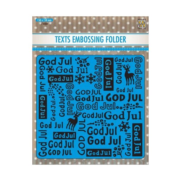 Nellie Snellen Embossingfolder "God Jul" 