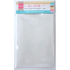 3D Foam Sheets, A5 White - 1 mm