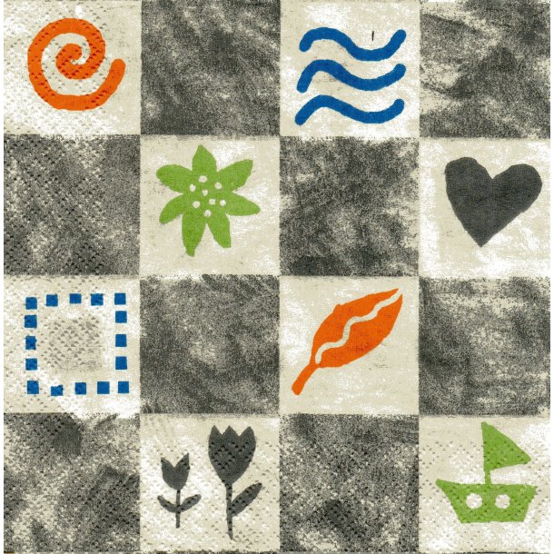 Romantic: "Patchwork" - grey