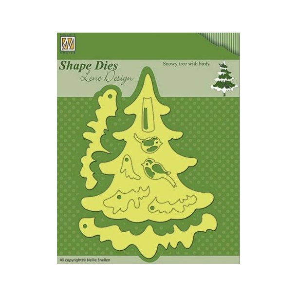 Nellie Snellen Dies "Snowy Tree with Birds"  