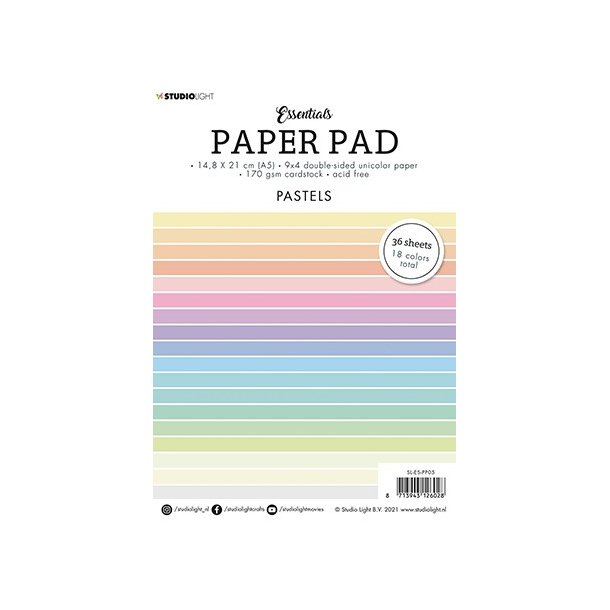 Studio Light - Unicolor Paper Pad: "Pastels"