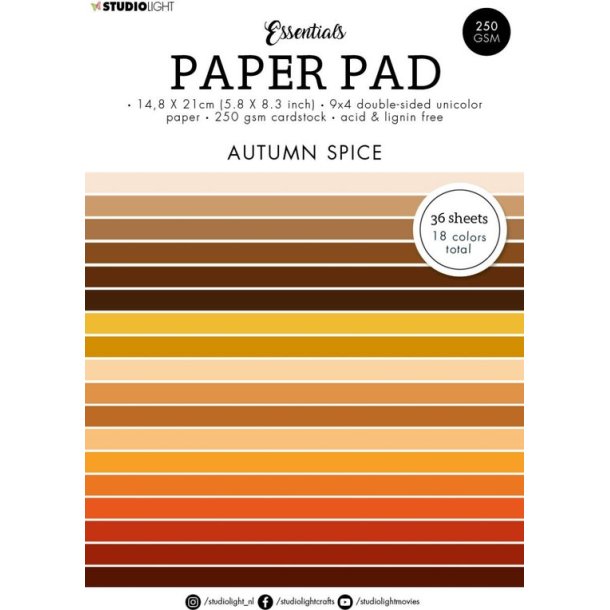 Studio Light - Unicolor Paper Pad: "Autumn Spice"