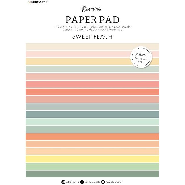 Studio Light - Unicolor Paper Pad: "Sweet Peach"