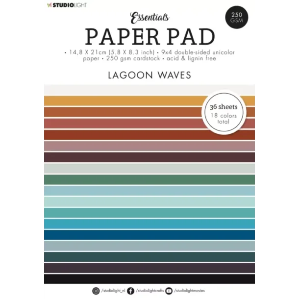 Studio Light - Unicolor Paper Pad: "Lagoon Waves"