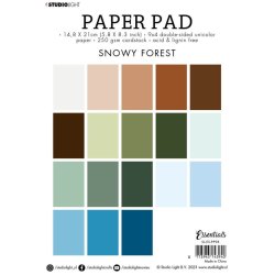 Studio Light - Unicolor Paper Pad: "Snowy Forest"