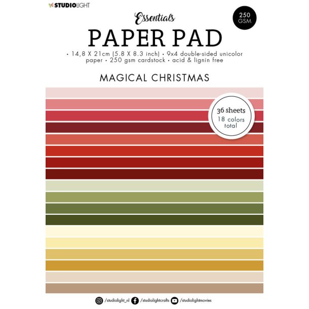 Studio Light - Unicolor Paper Pad: "Magical Christmas"