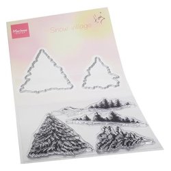 Marianne Design Clearstamp + Die Set "Tinys Snowy Village" TC0887