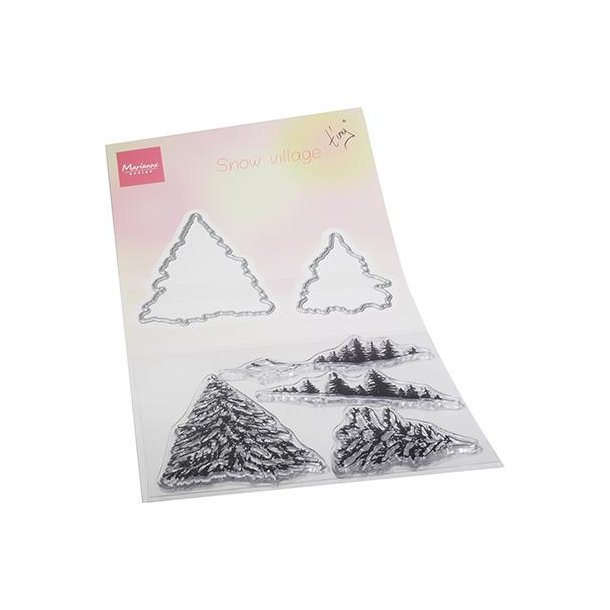 Marianne Design Clearstamp + Die Set "Tinys Snowy Village" TC0887