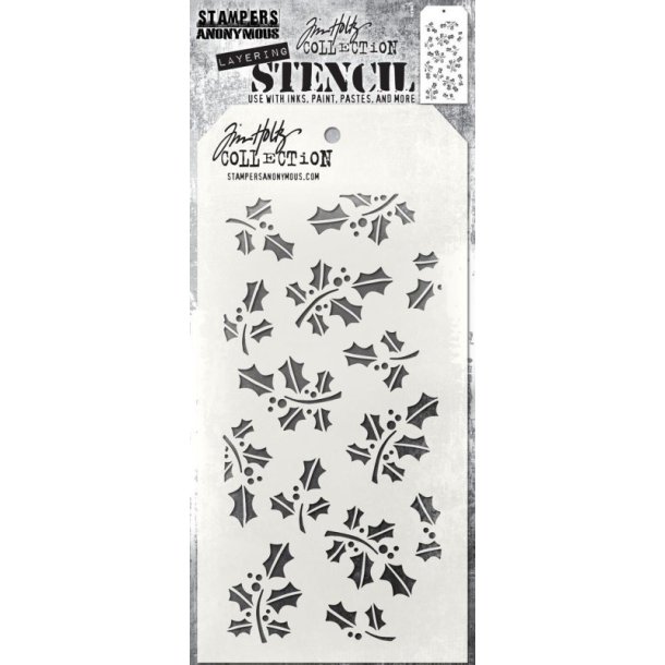 Sissix / Tim Holtz stencil: "Hollyberry"  