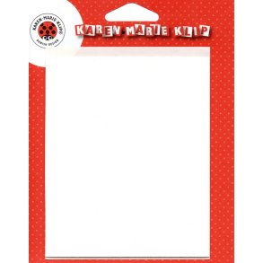 Karen Marie Klip: 3D Klbeark 120 x 100 mm, hvid - 1 mm