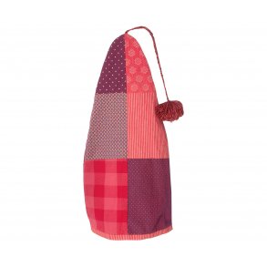 Maileg: Nissehue i patchwork - rd-lilla