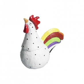 N��sgr�nsg�rden: Prikket hane 5,5 cm - hvid