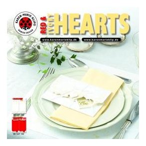Karen Marie Klip: Gratis folder - Hearts, Red & Ivory