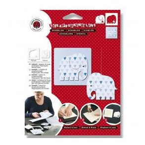 Karen Marie Klip: Skabelon - Elefant, Card-making system