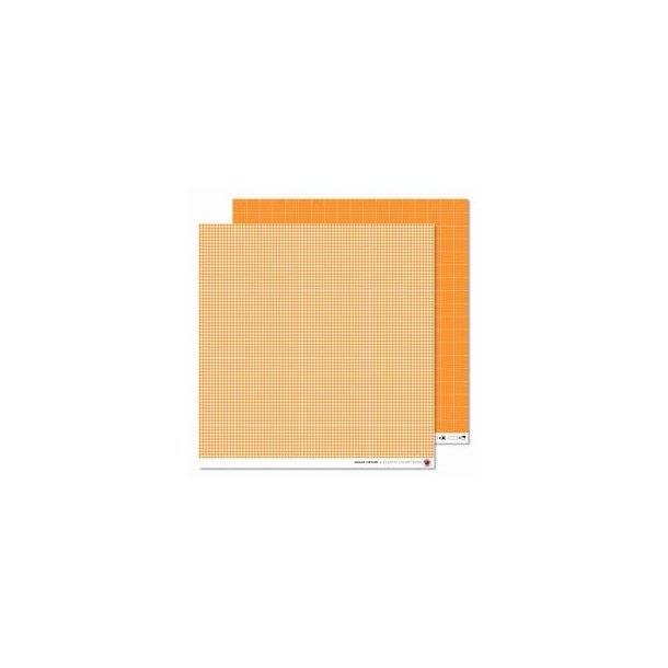 Karen Marie Klip: Scrapbookingark - Orange Checkert