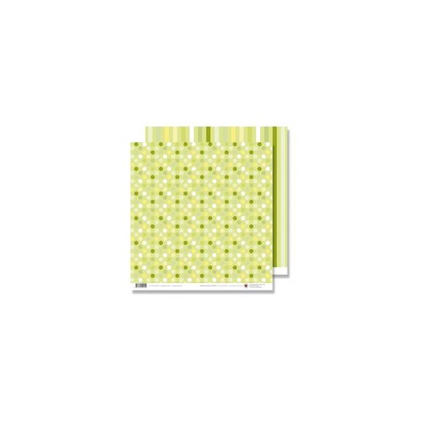 Karen Marie Klip: Scrapbookingark - Green Dots & Stripes