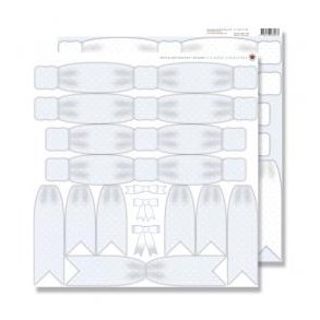 Karen Marie Klip: White & Light Blue Dots, Big Bows