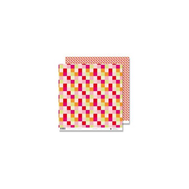 Karen Marie Klip: Scrapbookingark - Pink Squares