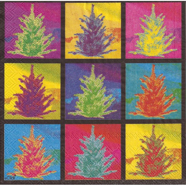 IHR: "Happy Trees" multifarvet - frokostserviet