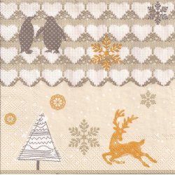 IHR: "Friends in Winter" hvid-h&oslash;r - frokostserviet