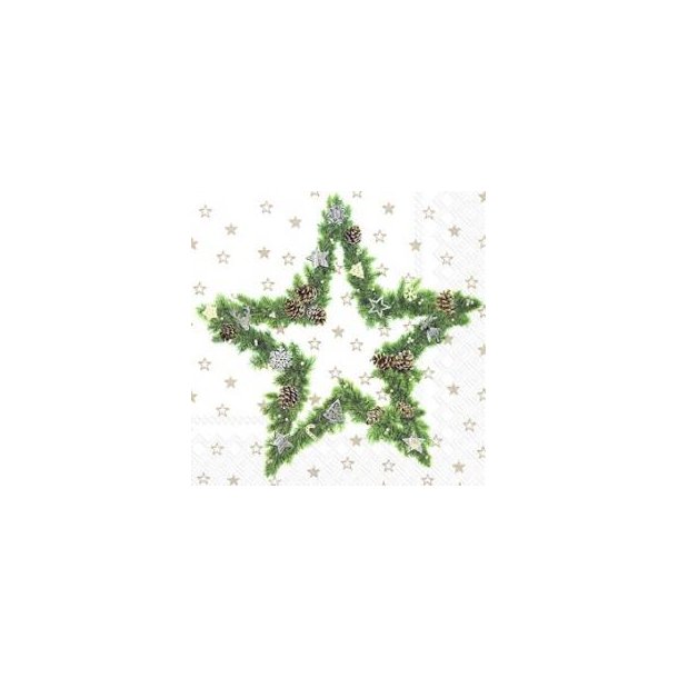 IHR: "Fir Tree Star" hvid - frokostserviet