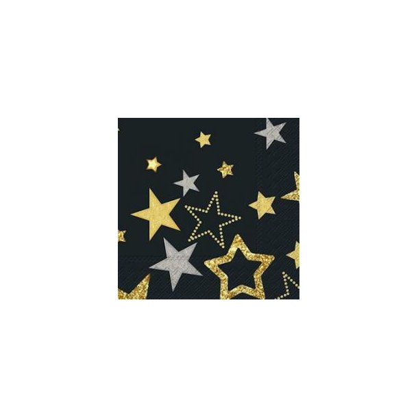 IHR: "Sparkling Stars" sort-s&oslash;lv-guld - kaffeserviet