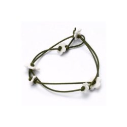 Pia Daa Design: Armb&aring;nd, hvide blomster